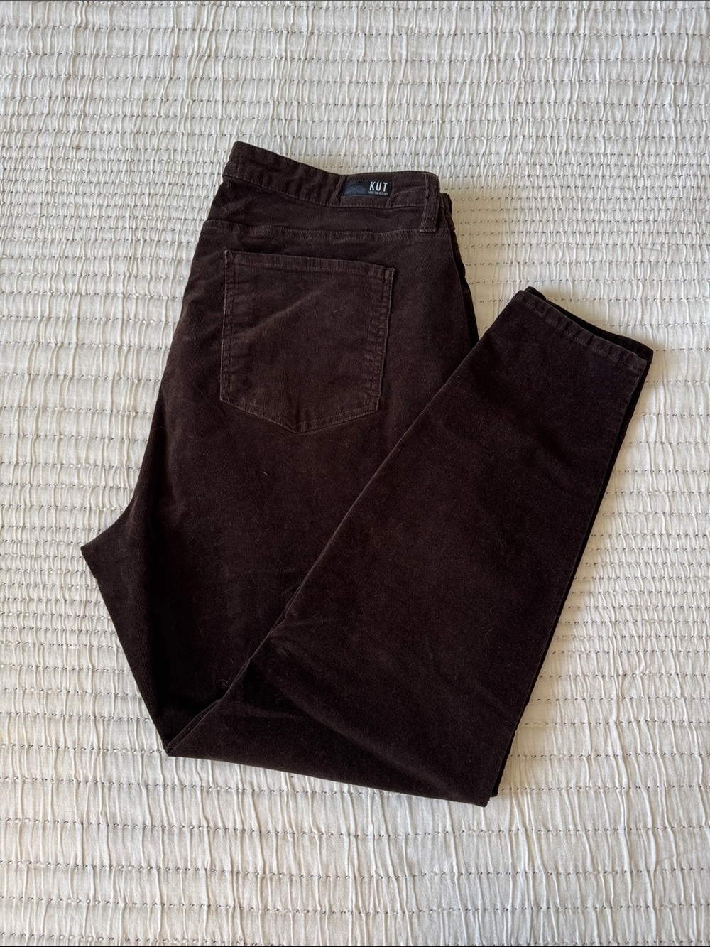Kut from the Kloth Chocolate Brown Skinny Corduroy Pants